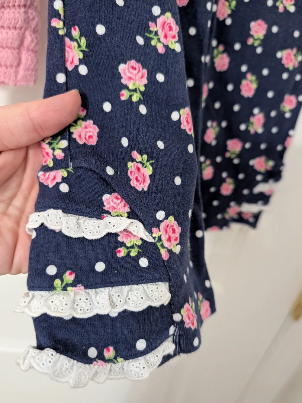 Vintage Gymboree 4T Parisian Rose Pants Park City Luxe Cardigan Outfit